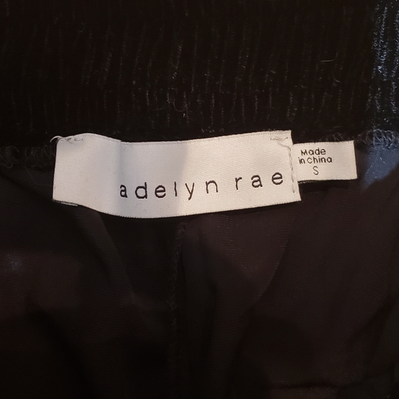 Adelyn Rae - ARIEL WIDE LEG VELVET PANT Black Stretch Waist - Picture 5 of 6
